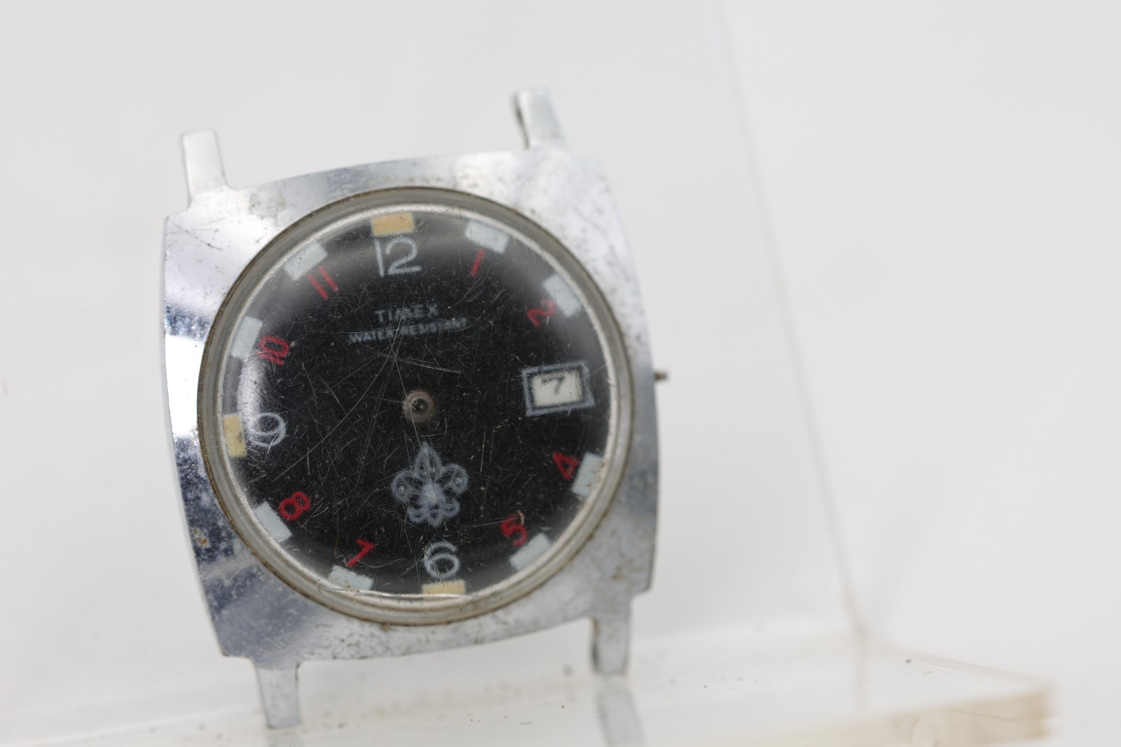 TIMEX BOY SCOUTS WRIST WATCH, 30.5×37.4mm CASE, 19mm LUG, FOR REPAIR (NG)