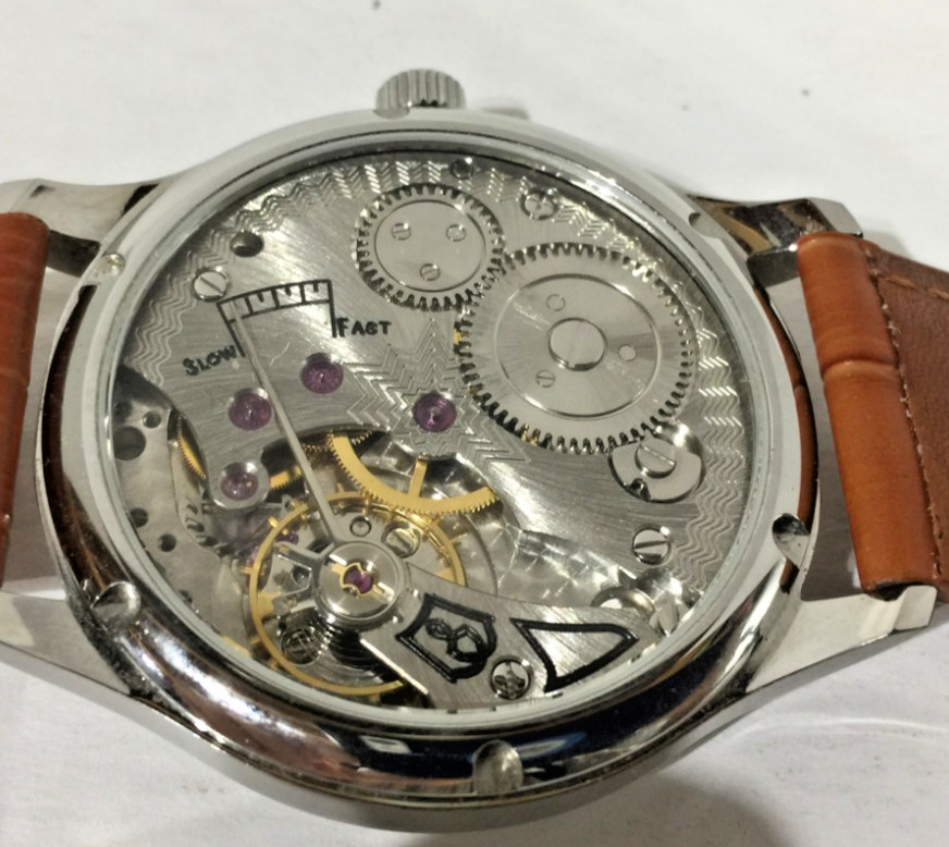 44mm Parnis Small Second at 6 Hand Winding Movement Men Boy Watch Stainless Case