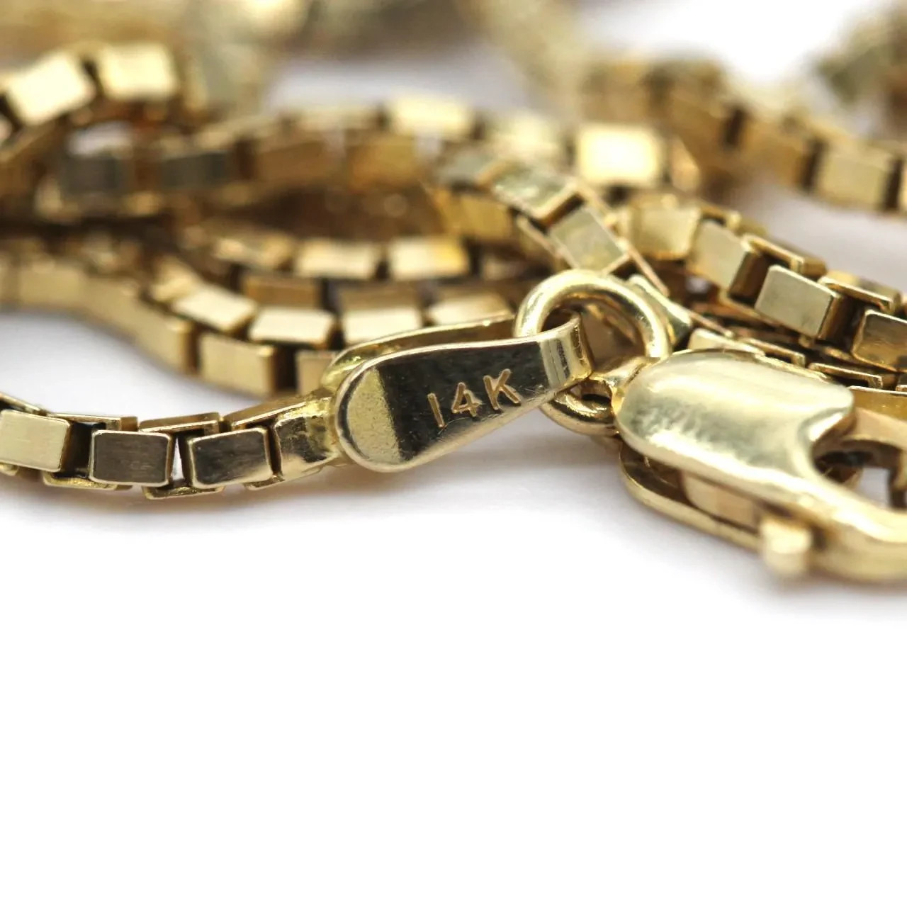 14k Yellow Gold 1.58 mm Box Link Chain Necklace 22.5 inches
