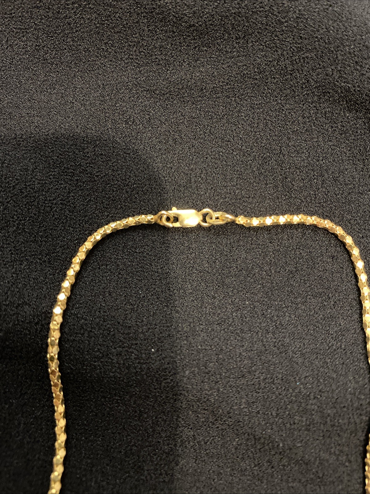 10k Yellow Gold Fancy Chain Necklace 18” 3.8g