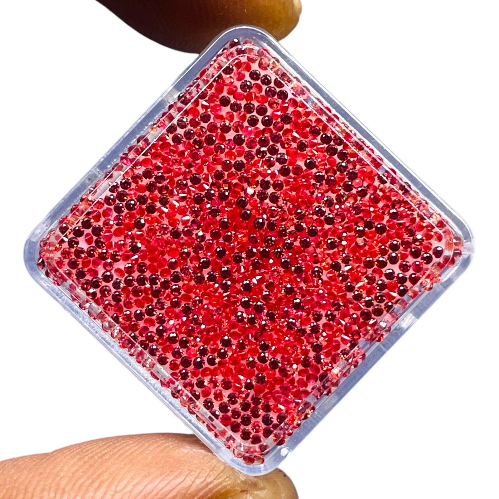 VVS 50 Pcs Natural Red Sapphire 1mm Round Diamond Cut Loose Gemstones Lot