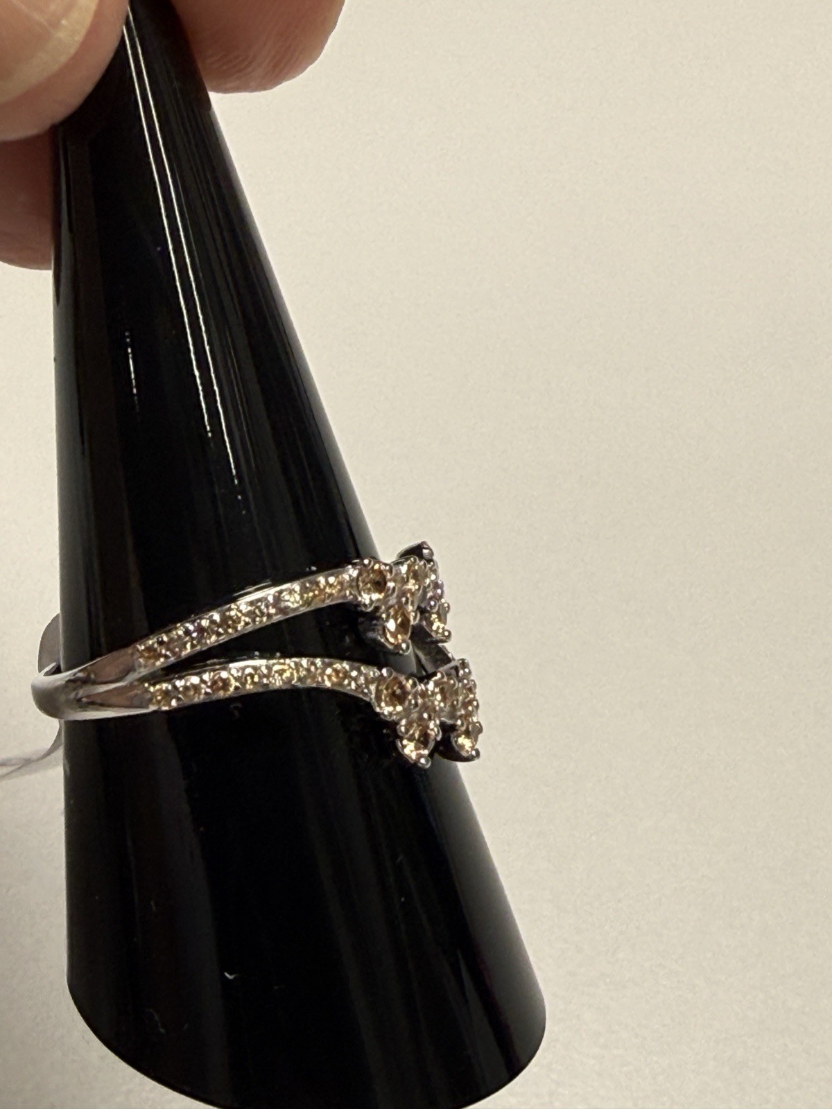 Bomb Party Sterling Club 925 Sterling Silver Dark Smokey Topaz CZ Ring 9 RBP7404