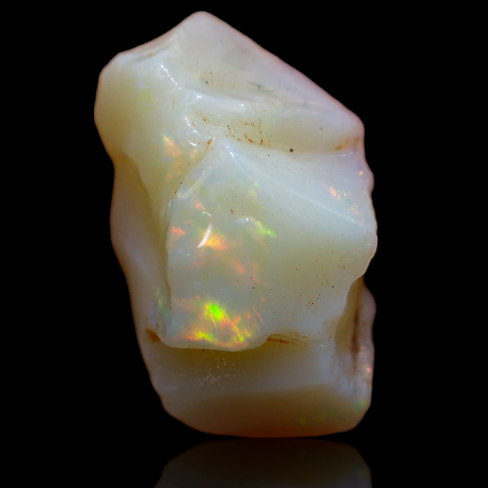 Natural Fire Opal Gemstone 6.45 Cts Loose Artisan Rough Australia 16x10x7 mm