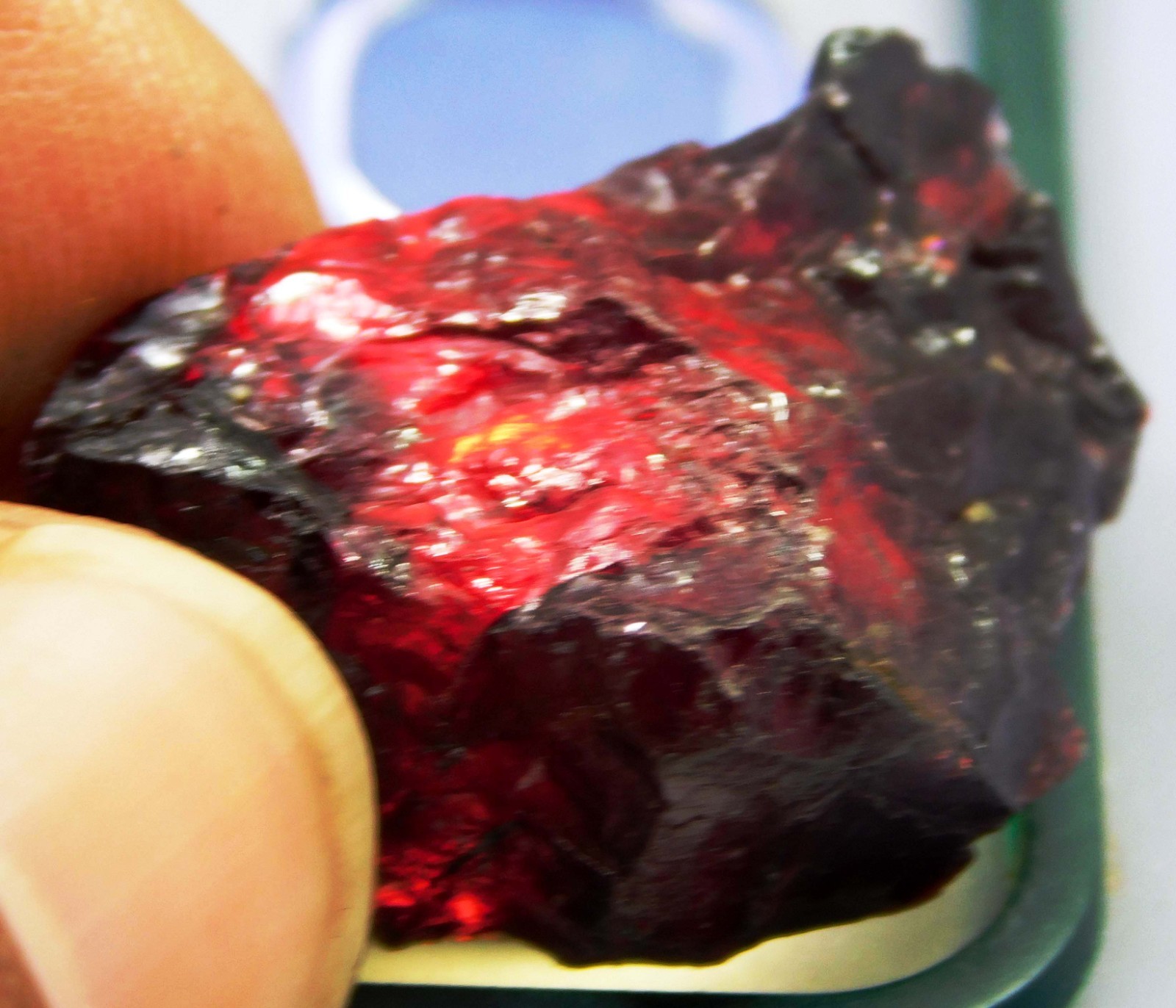 65 CT+ Natural Red Mexican Fire Opal Translucent Rough Loose Gemstone 5