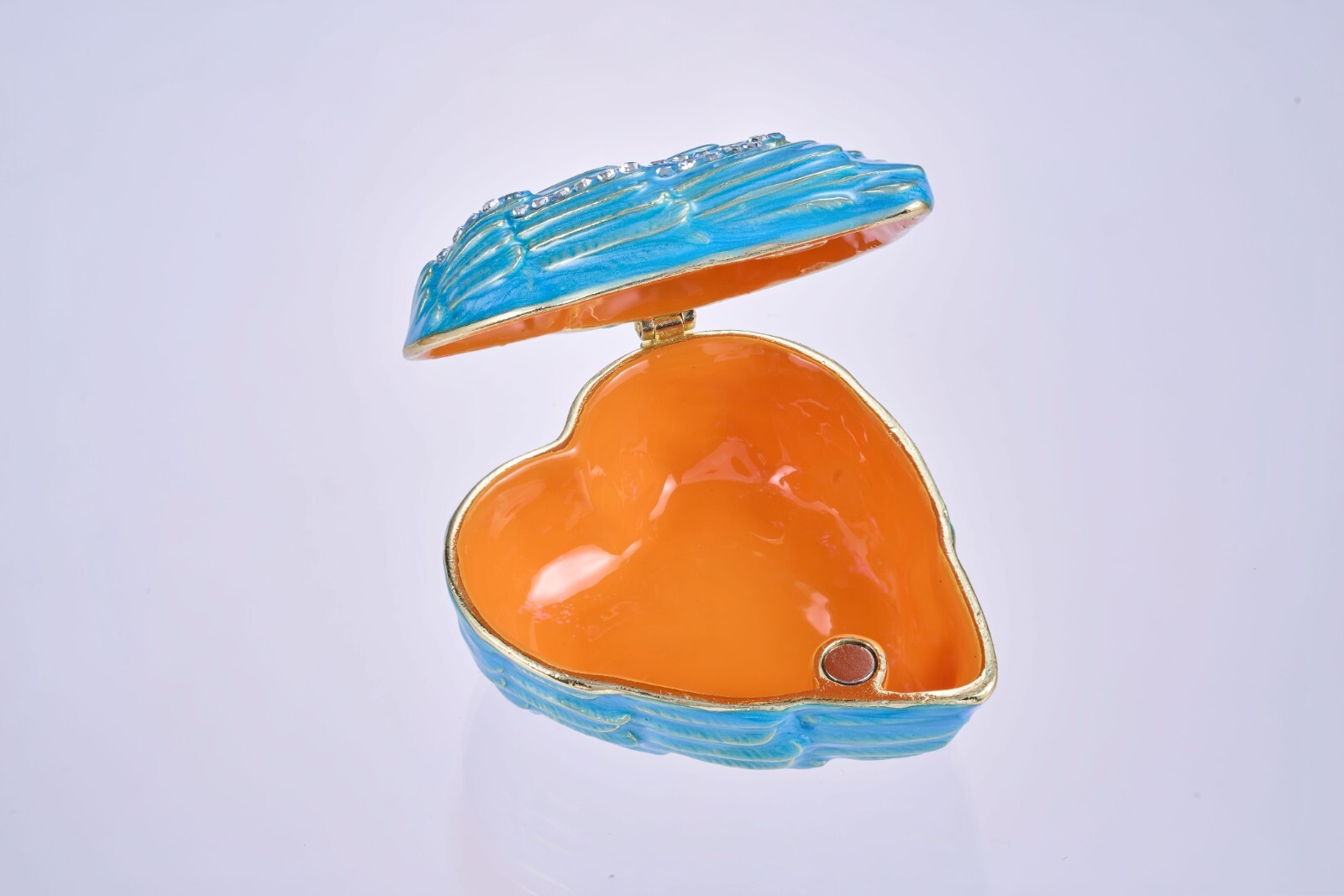 Mini Heart-Shaped Enamel Jewelry Box – Cute & Chic