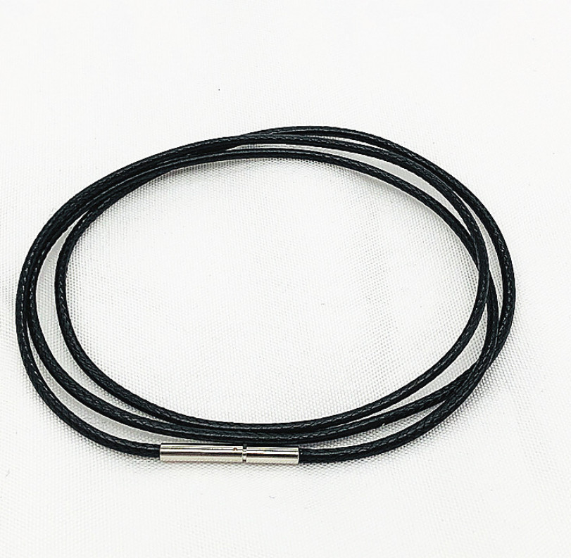 Stainless Steel Clasp 2mm Wax Leather Bracelet Necklace Cord String Chain 7-28″