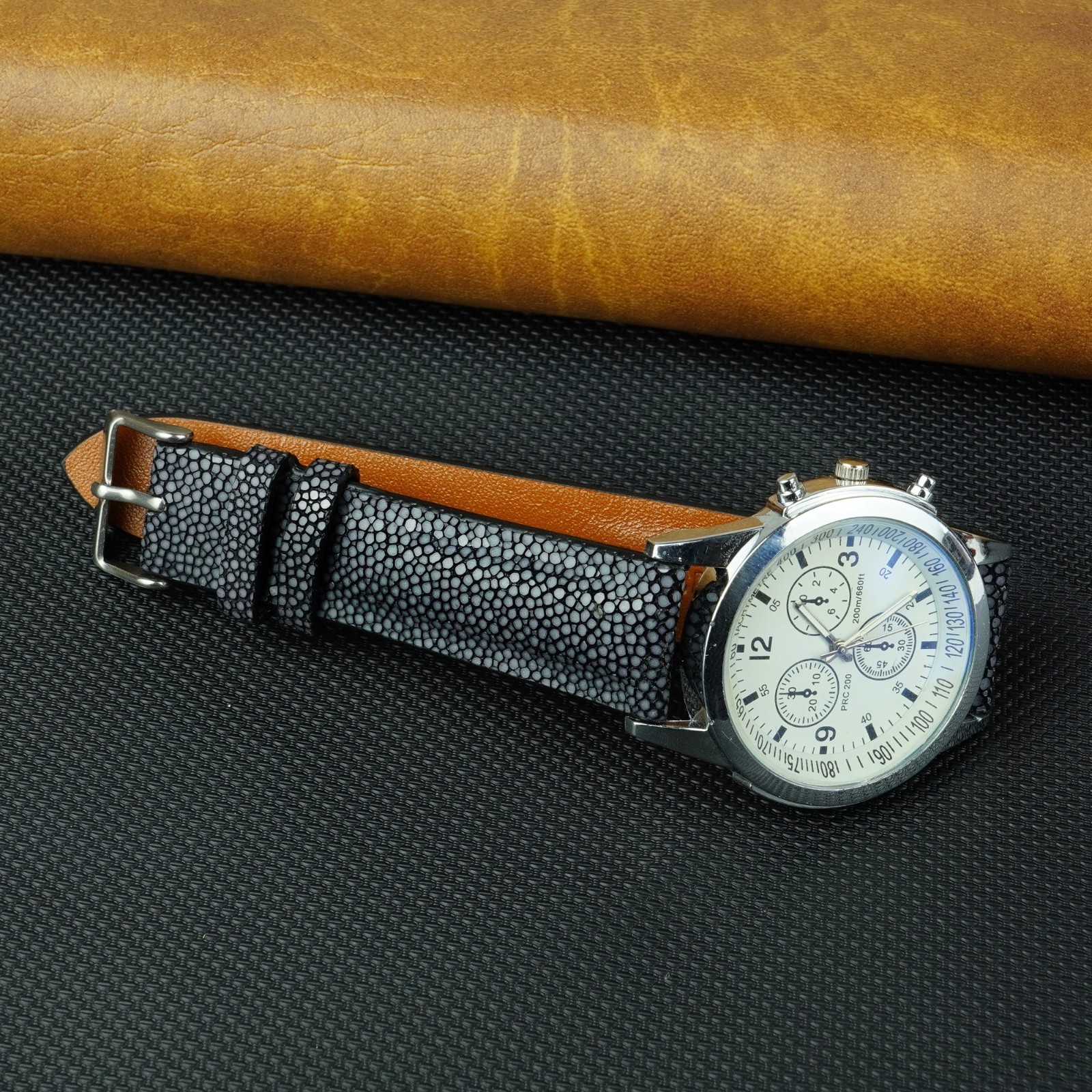 Luxury Stingray Watch Band Men Real Stingray Leather Skin Watch Strap Handmade