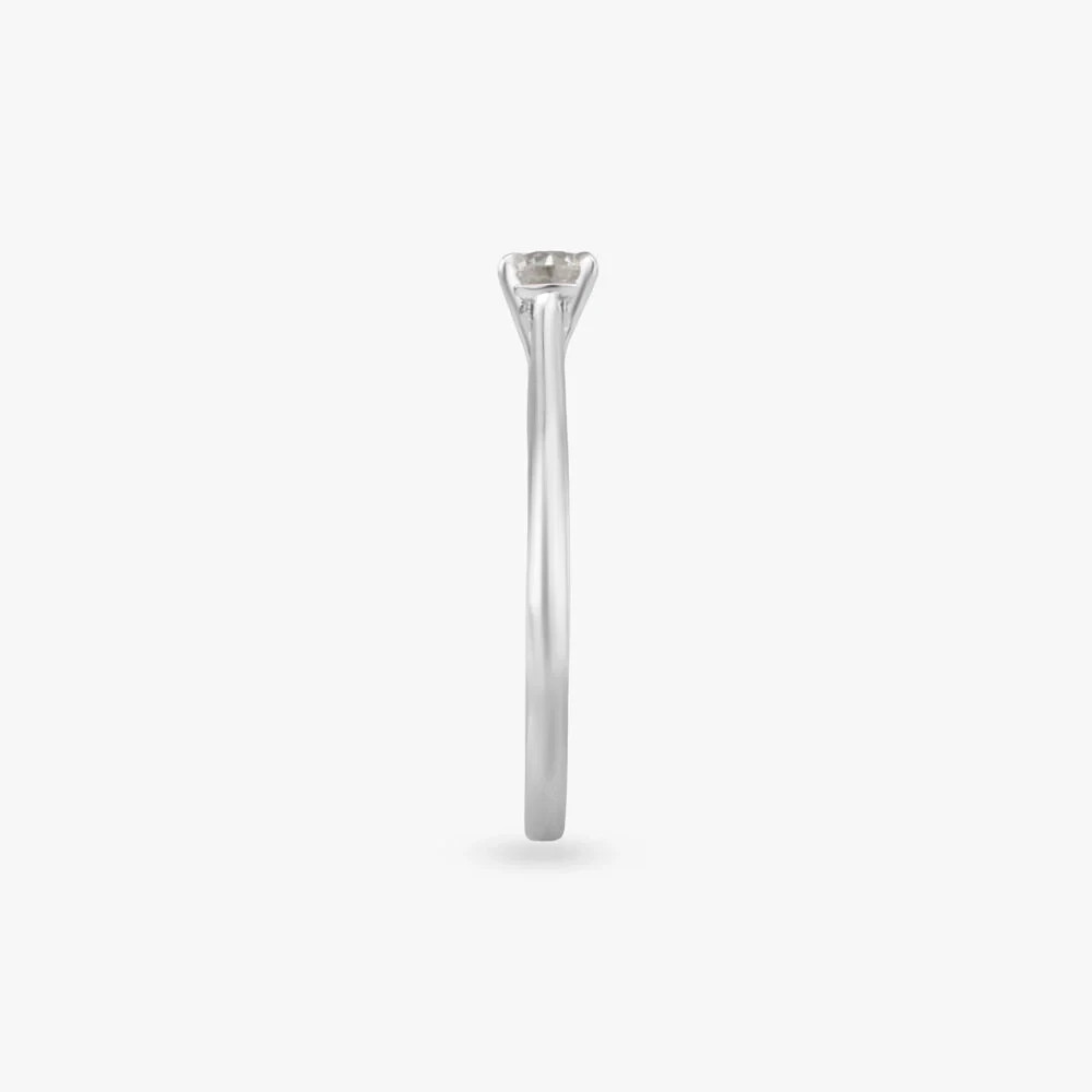 Engagement Ring Round 0.50 Ct Moissanite Solid 950 Platinum Band Sizes 5 6 7 8 9