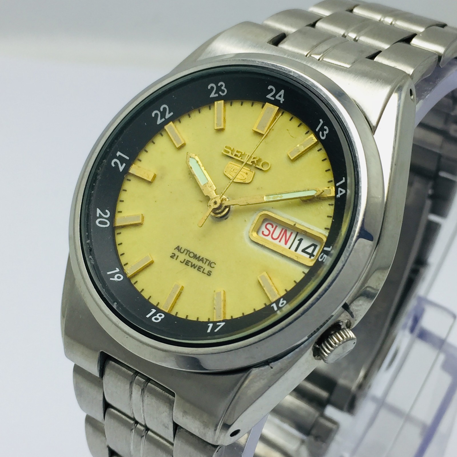 Seiko 5 Automatic Railway Time 7S26-02C0 Luminous Dial Vintage Watch RAK48BAS10