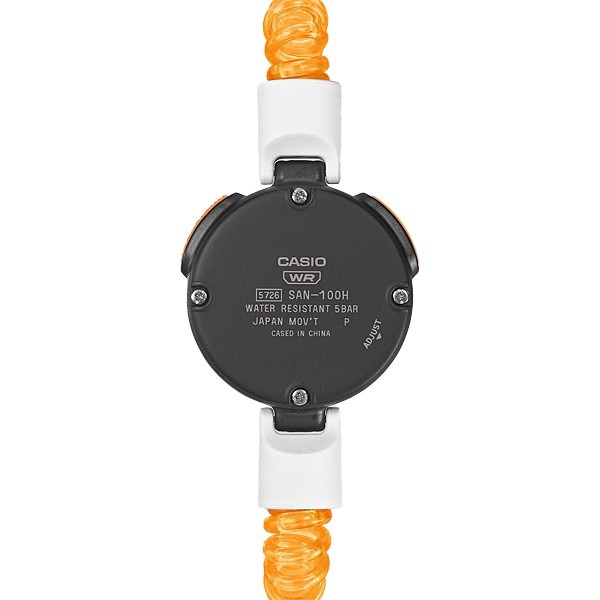 casio sauna watch sauna ikitai white daial orange band SAN-100H-7BJR JAPAN NEW