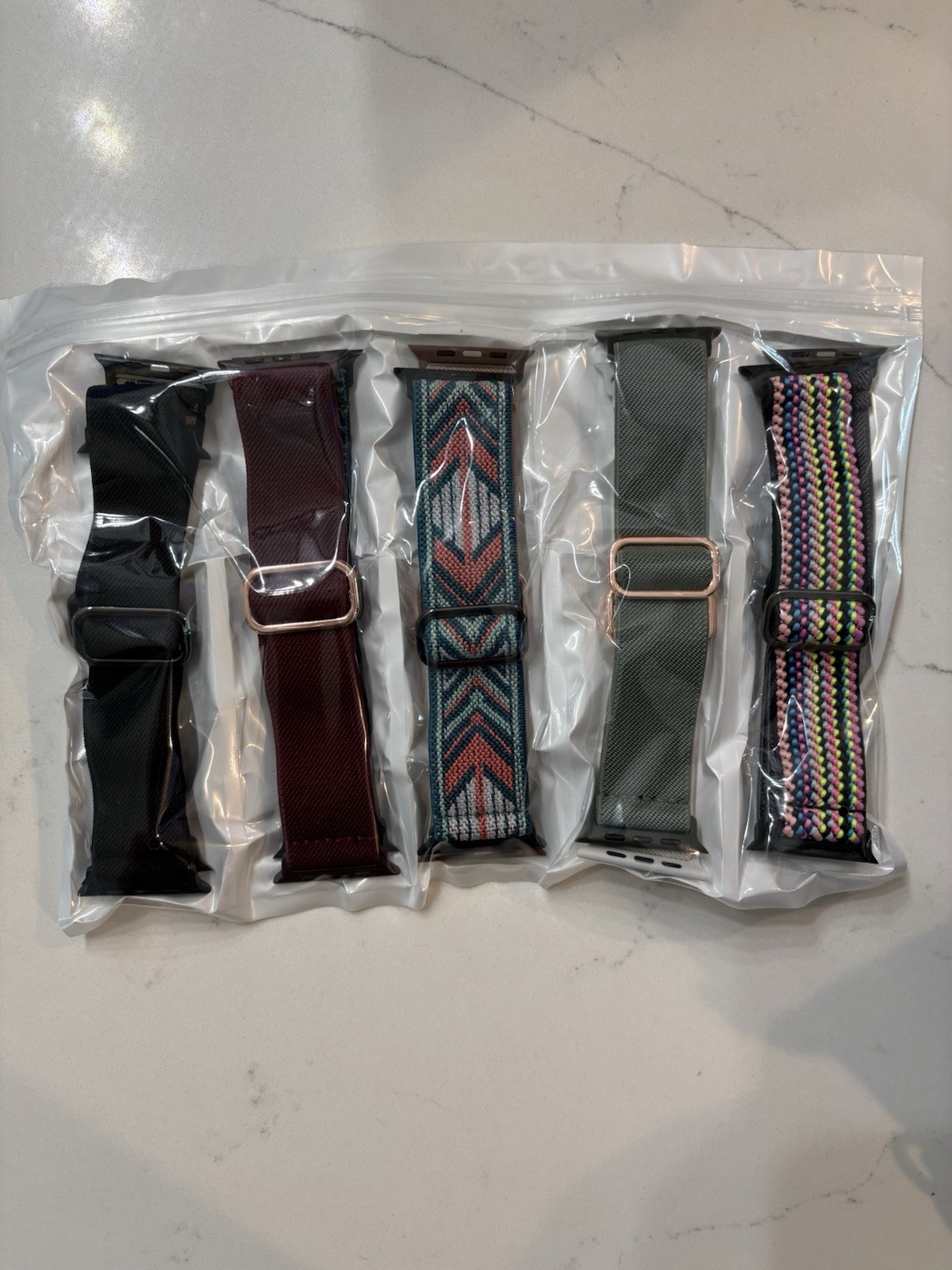 10 Pack Stretchy Nylon Band Compatible with Apple Watch Bands 40mm 41mm