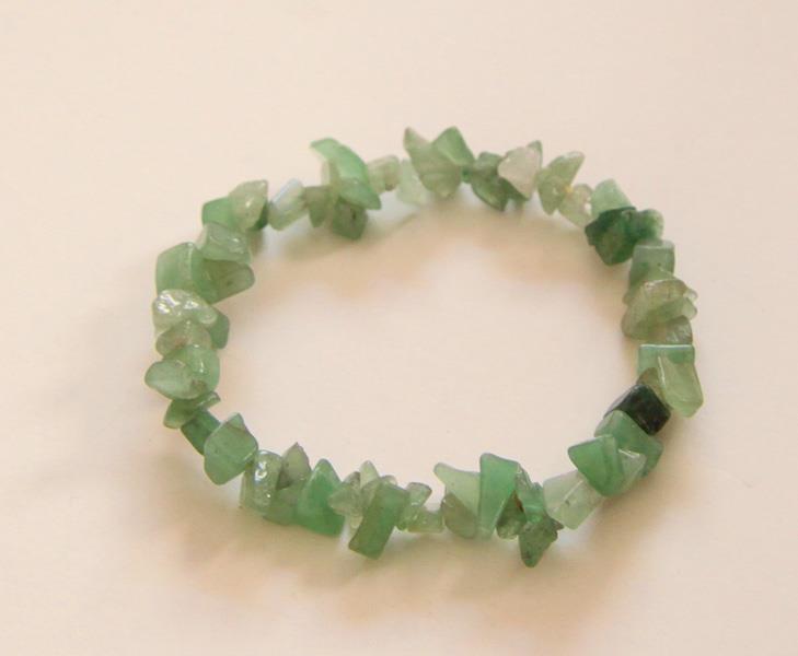 Jade nugget chips stretch bracelet nuggets measure approx. 1/4 inch wide
