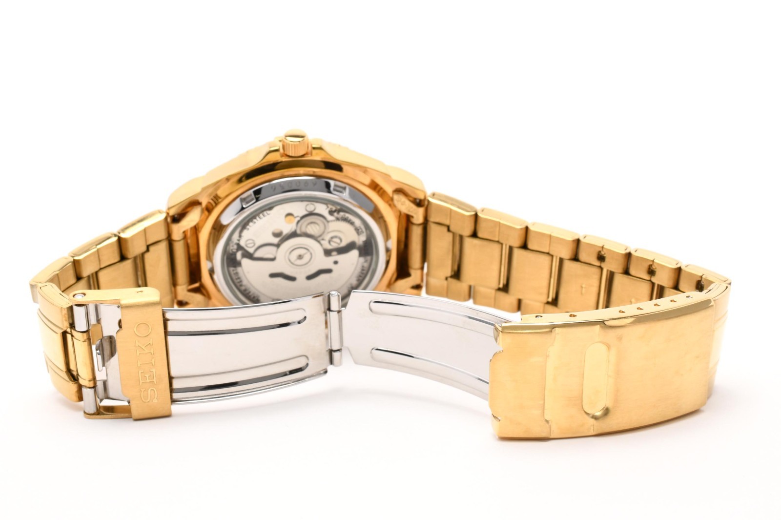 Seiko 5 Sports Gold Dial Automatic 7S36-00Y0 40mm Day-Date Men’s [Near Mint]