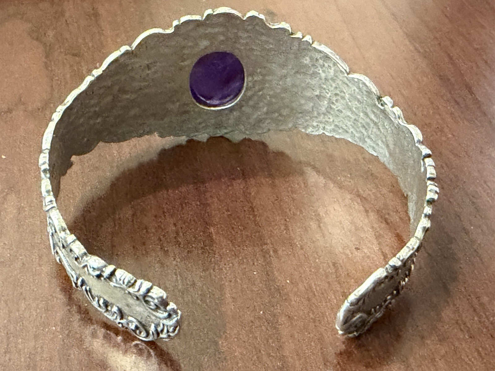 PZ Paz Creations ISRAEL .925 Sterling Silver 5ct Amethyst Cuff