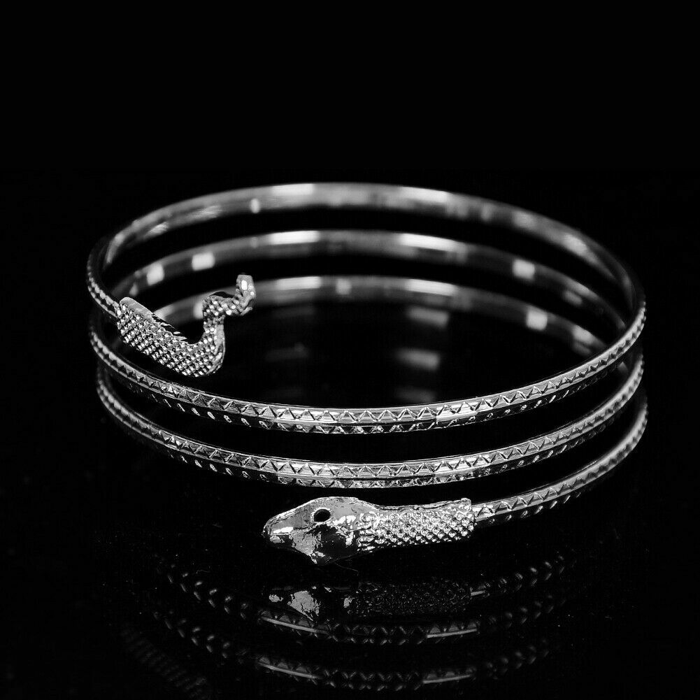 Elegant Unique 925 Sterling Silver New Charms Snake Design Bracelet Bangle Cuff