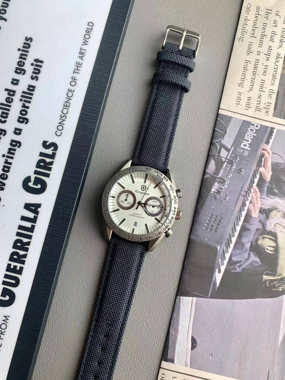 Stylish Big Dial Men Wristwatch Multi‑Timer Niche Western Sport Quartz Watch