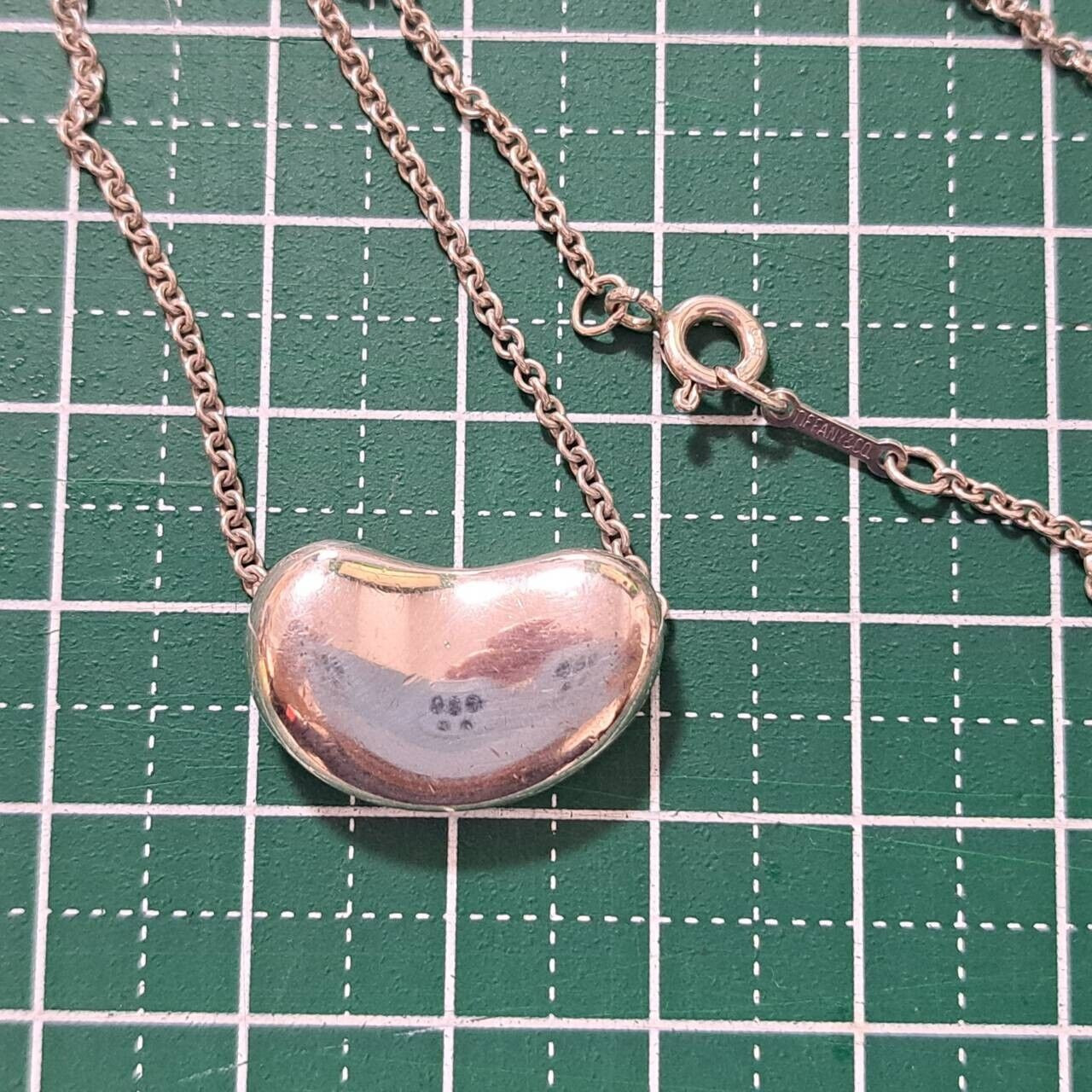 TIFFANY & Co Elsa Peretti Large Bean Sterling Silver925 Pendant necklace 11x18mm