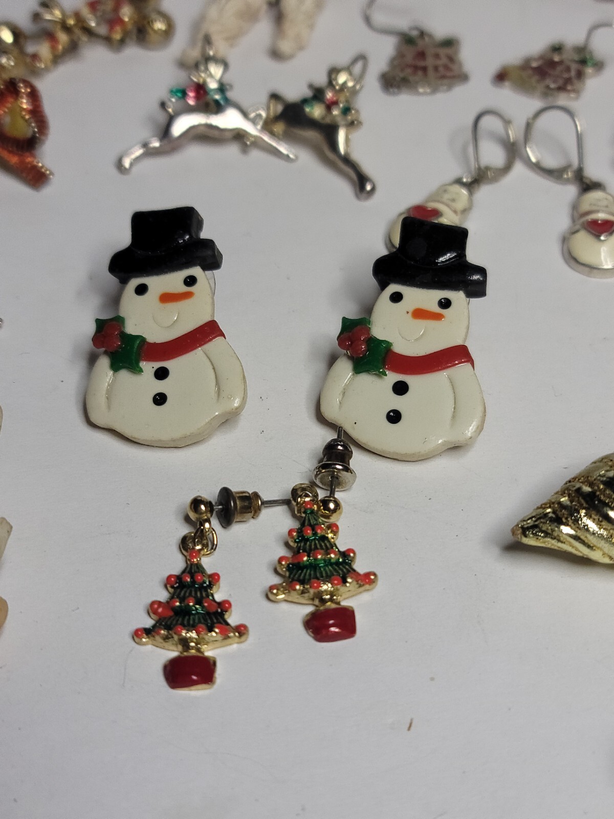 Christmas Jewelry Collection, Earrings, Brooches, Bracelets, Reindeer Necklace