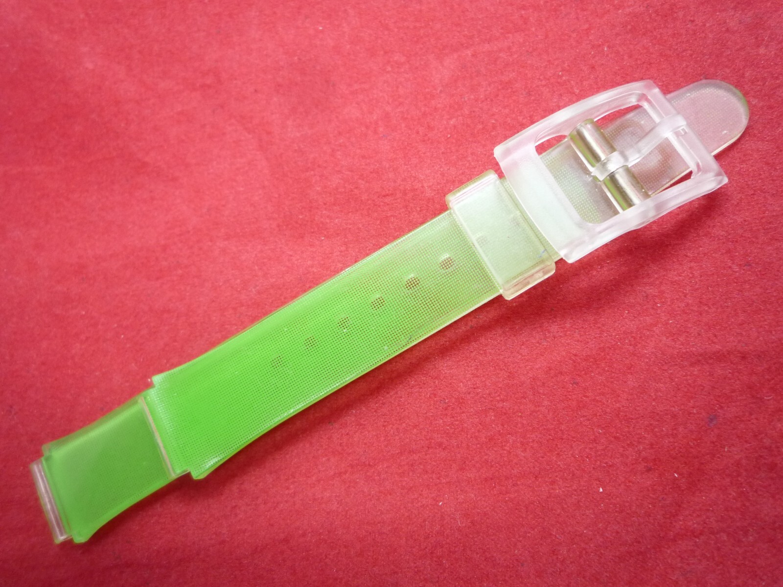 Semi Transparent Green 12 mm Resin / Plastic Childs Watch Strap 12mm Lug