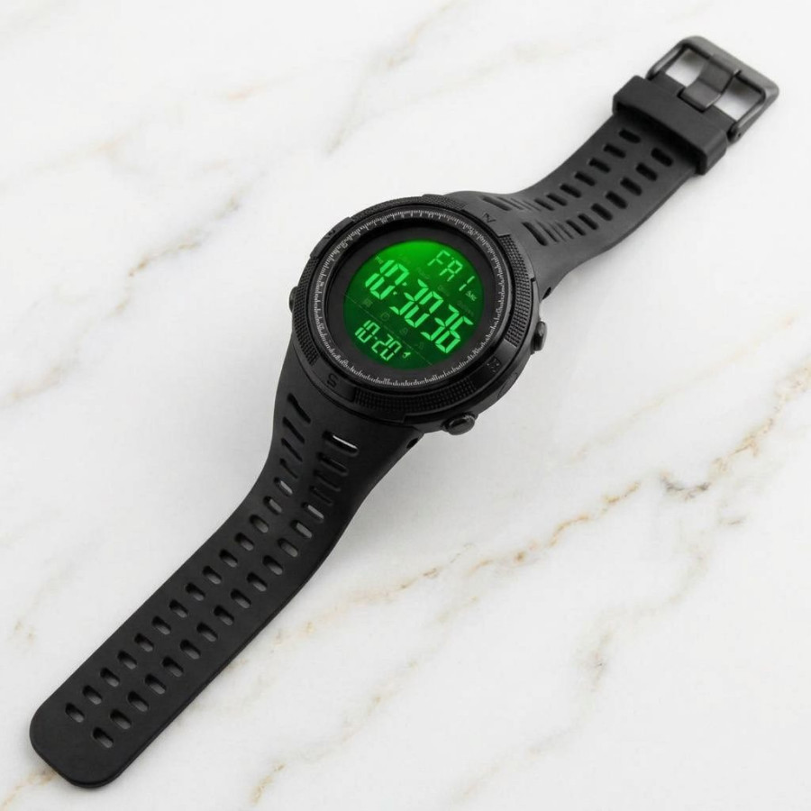 Men’s Digital Watch Army Military Sport Digital Black Silicone Strap Wristwatch