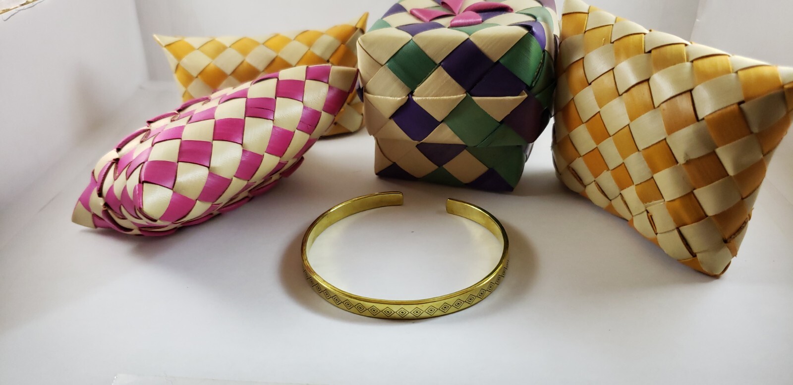 Handmade Southeast Asia Cambodia Ethnic Small Squares bracelet jewelry