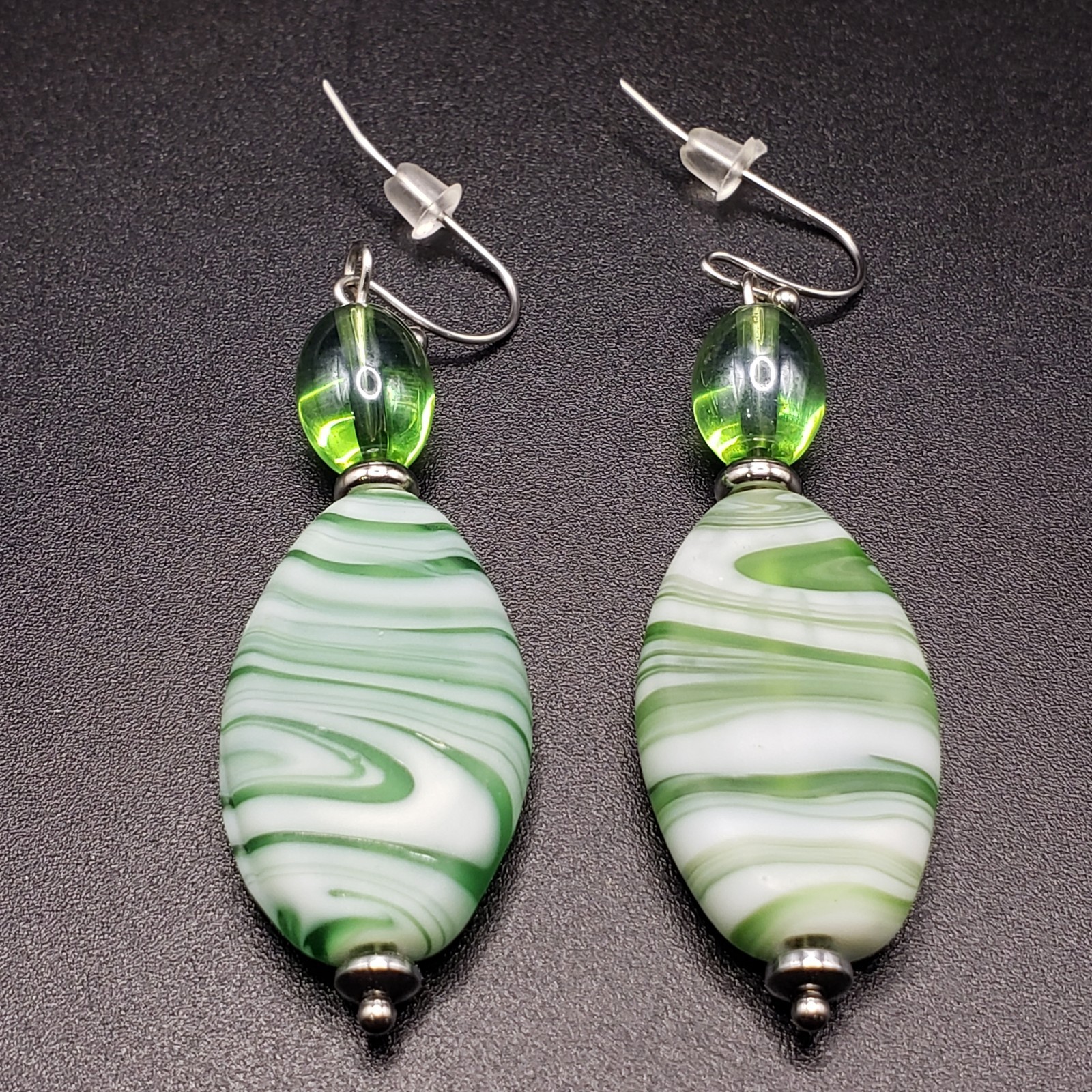 Glass Beaded Costume Dangle Drop HANDCRAFTED Earring