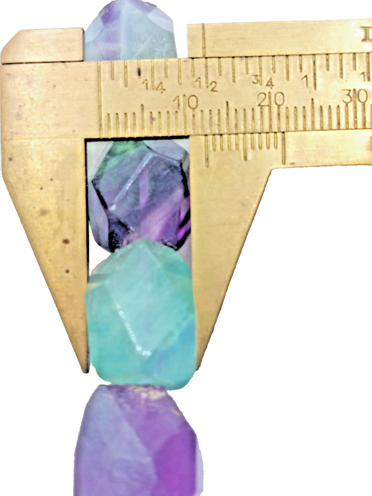 Vtg. Sterling Silver Rainbow Fluorite Faceted Bead Statement Necklace 132g