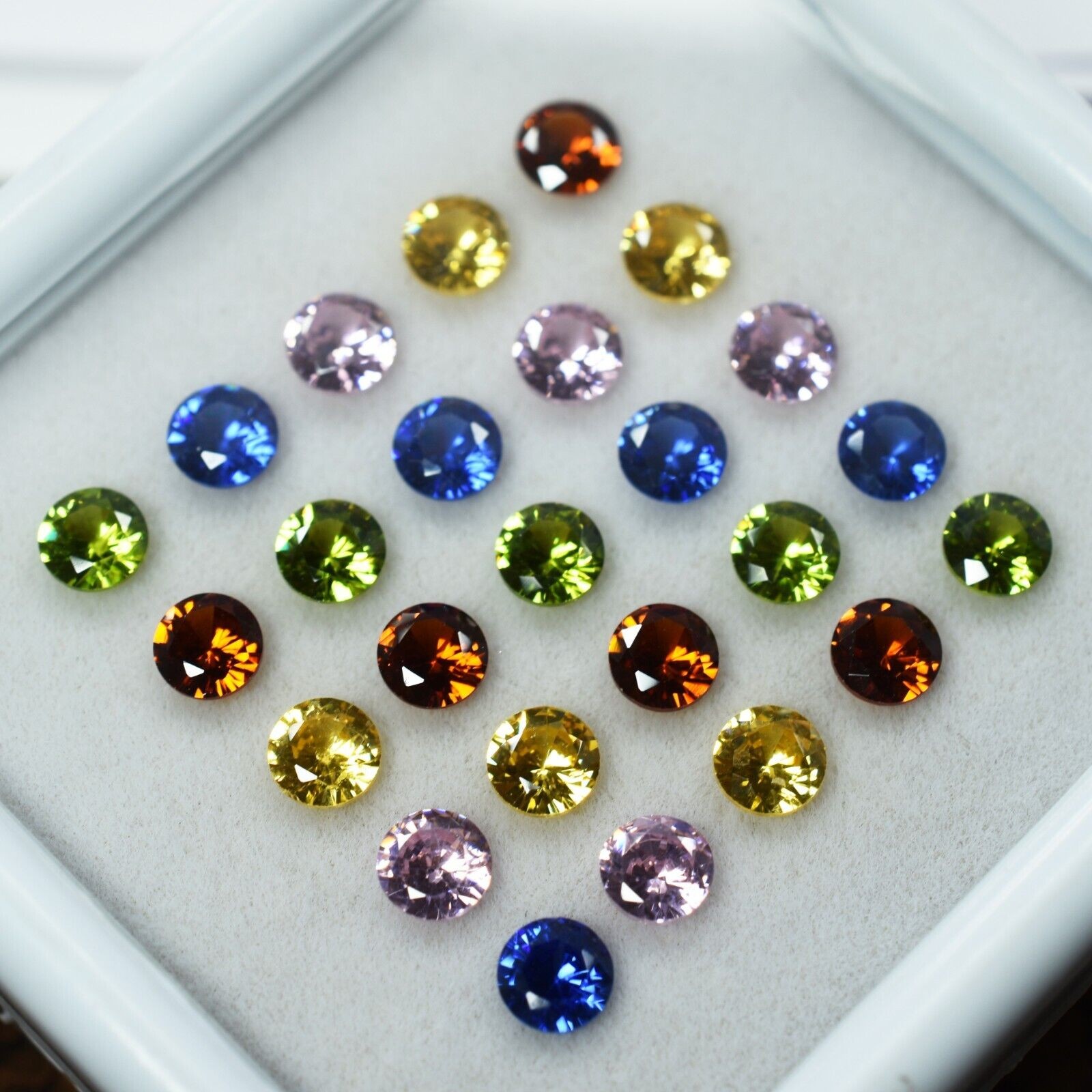 CERTIFIED Natural Round Shape Sapphire 10 Pcs Lot 5×5 mm Mix Color Gemstone