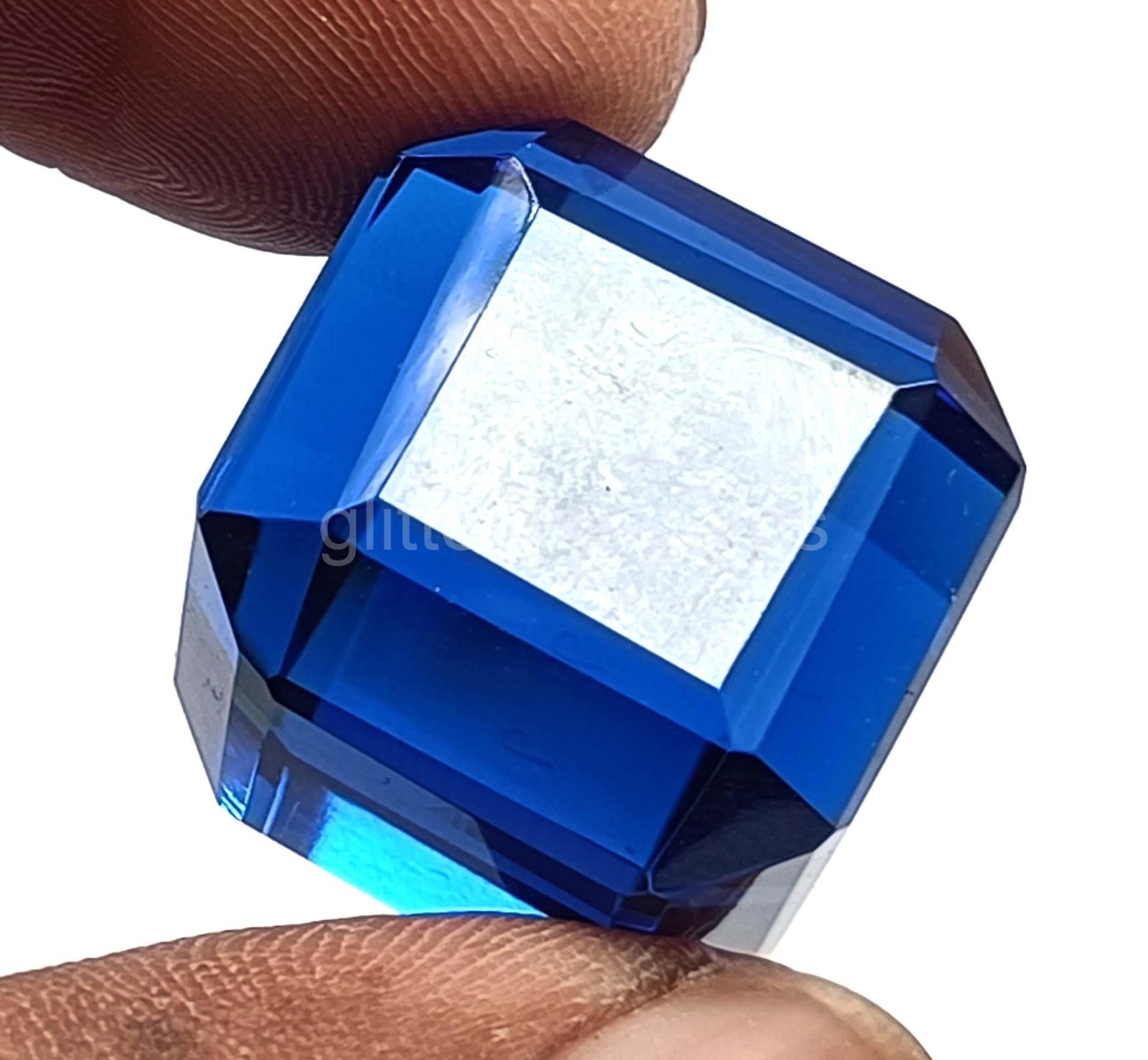 Natural 65.95 Ct Sri Lanka Blue Sapphire Cube Cut | IGL Certified Loose Gem 5JOR