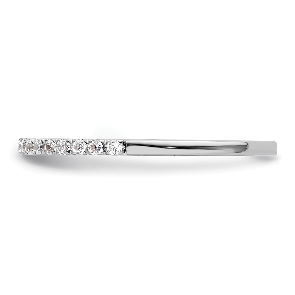 14k White Gold 1/6 carat Lab Grown Diamond Complete Wedding Band Ring Size 6
