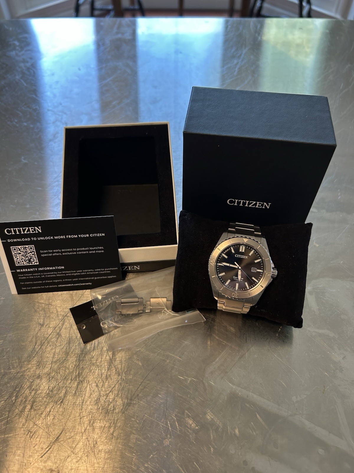 Citizen Brycen Eco-Drive Black Dial Super Titanium Men’s Watch AW1840-50E