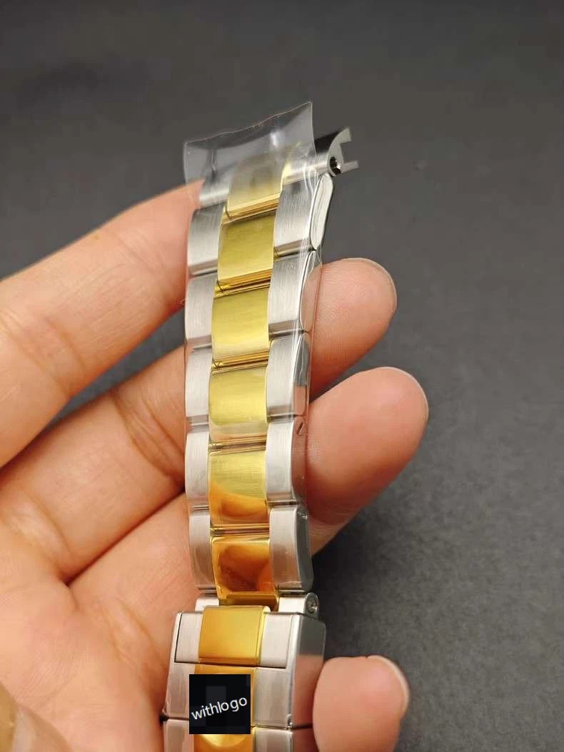For R0 -1ex 126610 124060 21mm Stainless Steel Silver Gold Bracelet