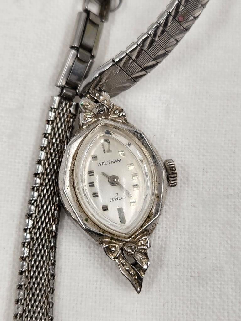 Vintage Waltham 17 Jewels Stainless Steel Wrist Watch – As Is