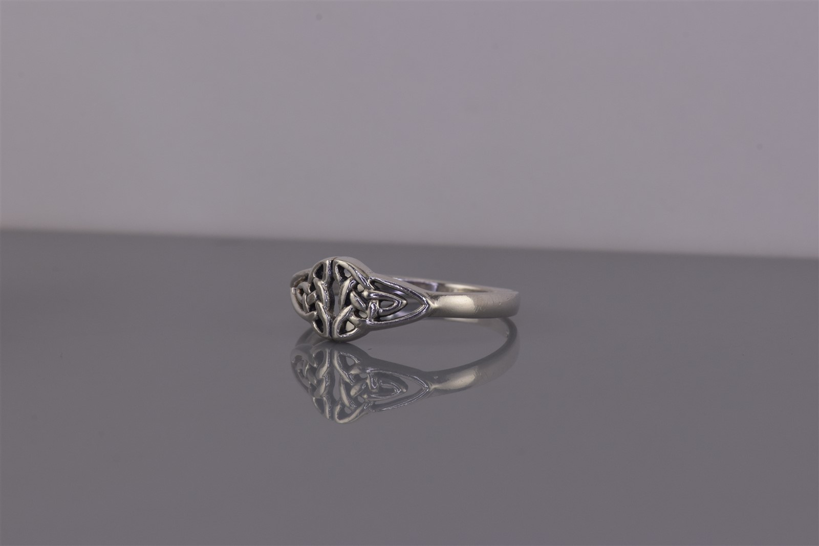 Peter Stone Sterling Silver 8mm Celtic Knot Unity & Strength Band Ring 925 Sz: 9