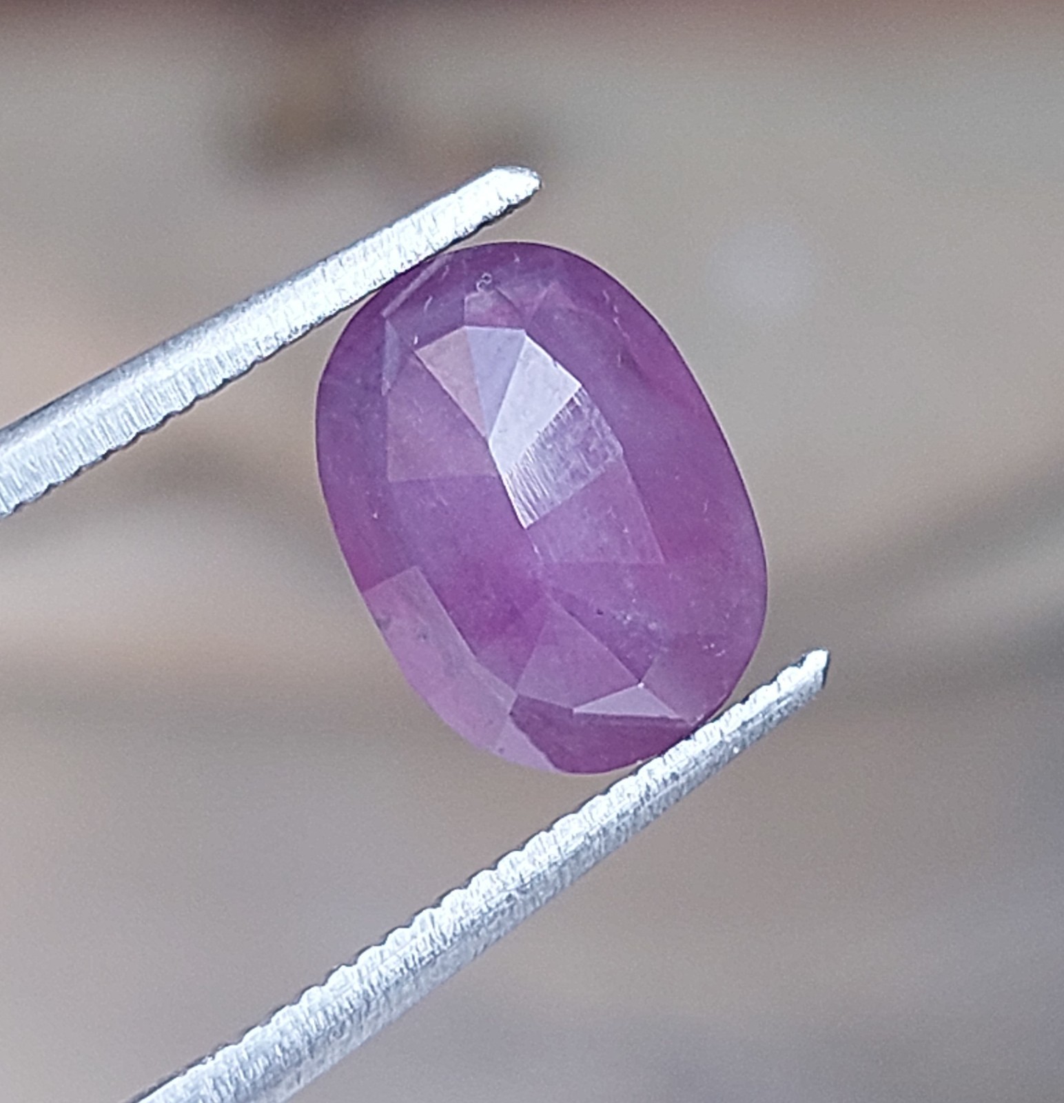 3.22 Ct.Precious Gem! Natural Purplish Pink Sapphire Unheated Kashmir Origi