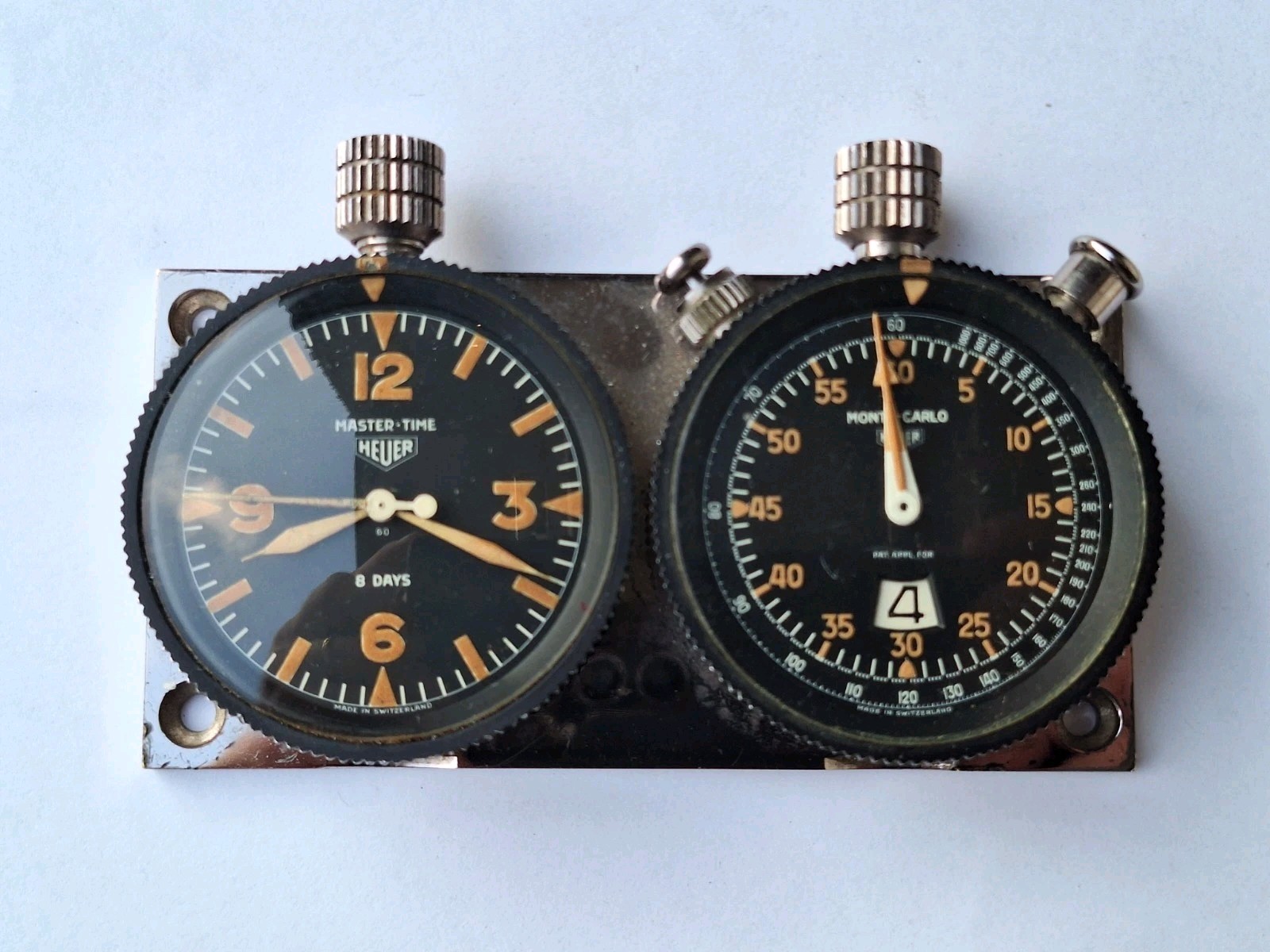 Heuer Master – Time Clock Monte Carlo Chronograph Chronograph Timer Rally Watch