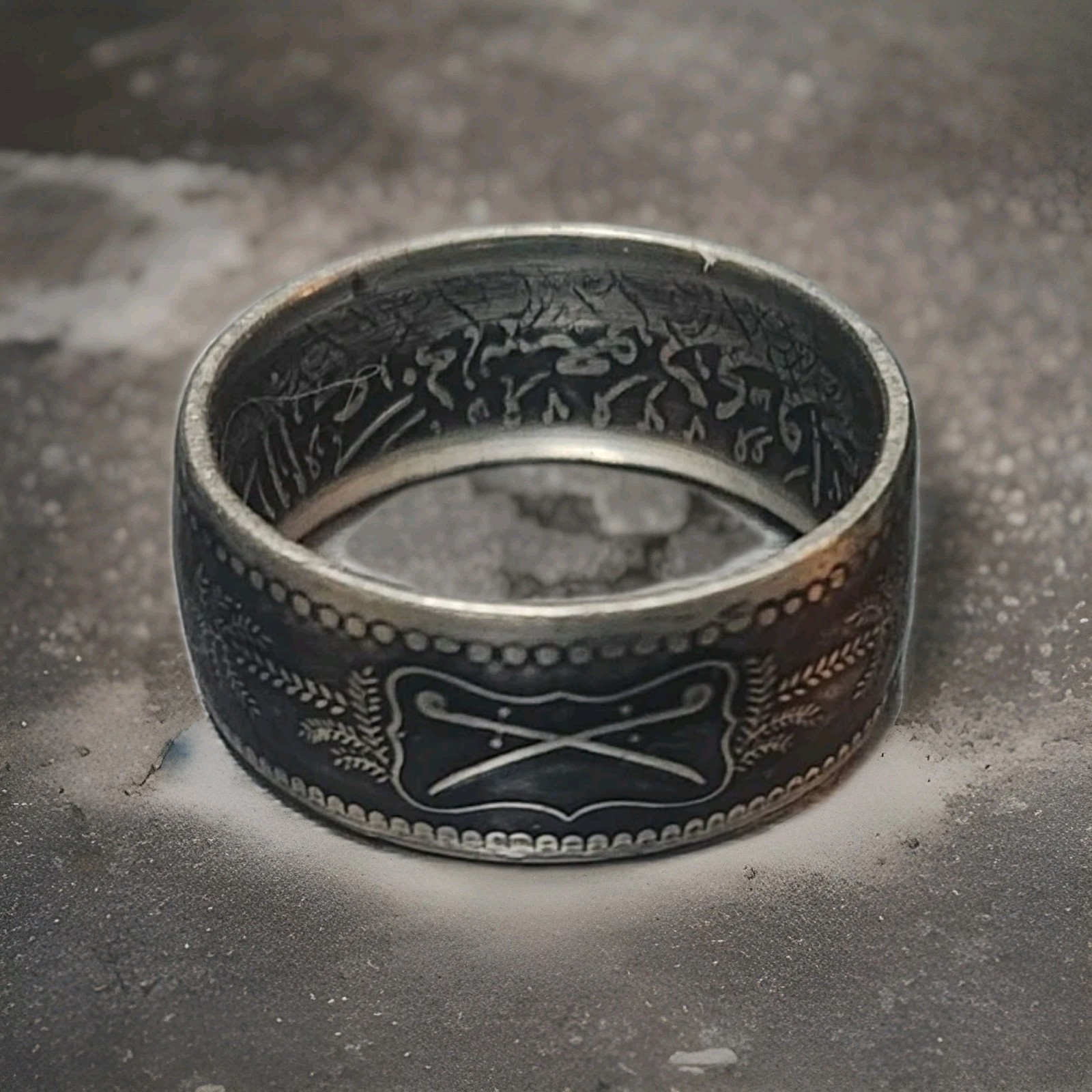 Saudi Arabia Silver Coin Ring – 1 riyal coin ring – Silver Coin Ring Type 2