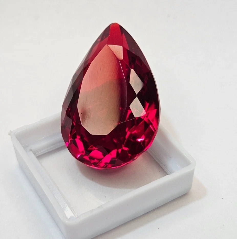 Stunning Red Ruby Natural Pear Cut 58-60 Ct EGL Certified Loose Gemstone