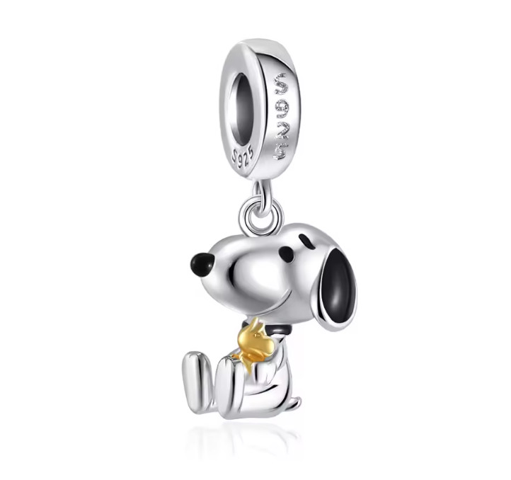 (2 Packs) New Snoopy Couple BBF Pendant Charm Necklace simulated Jewelry Hi Sit