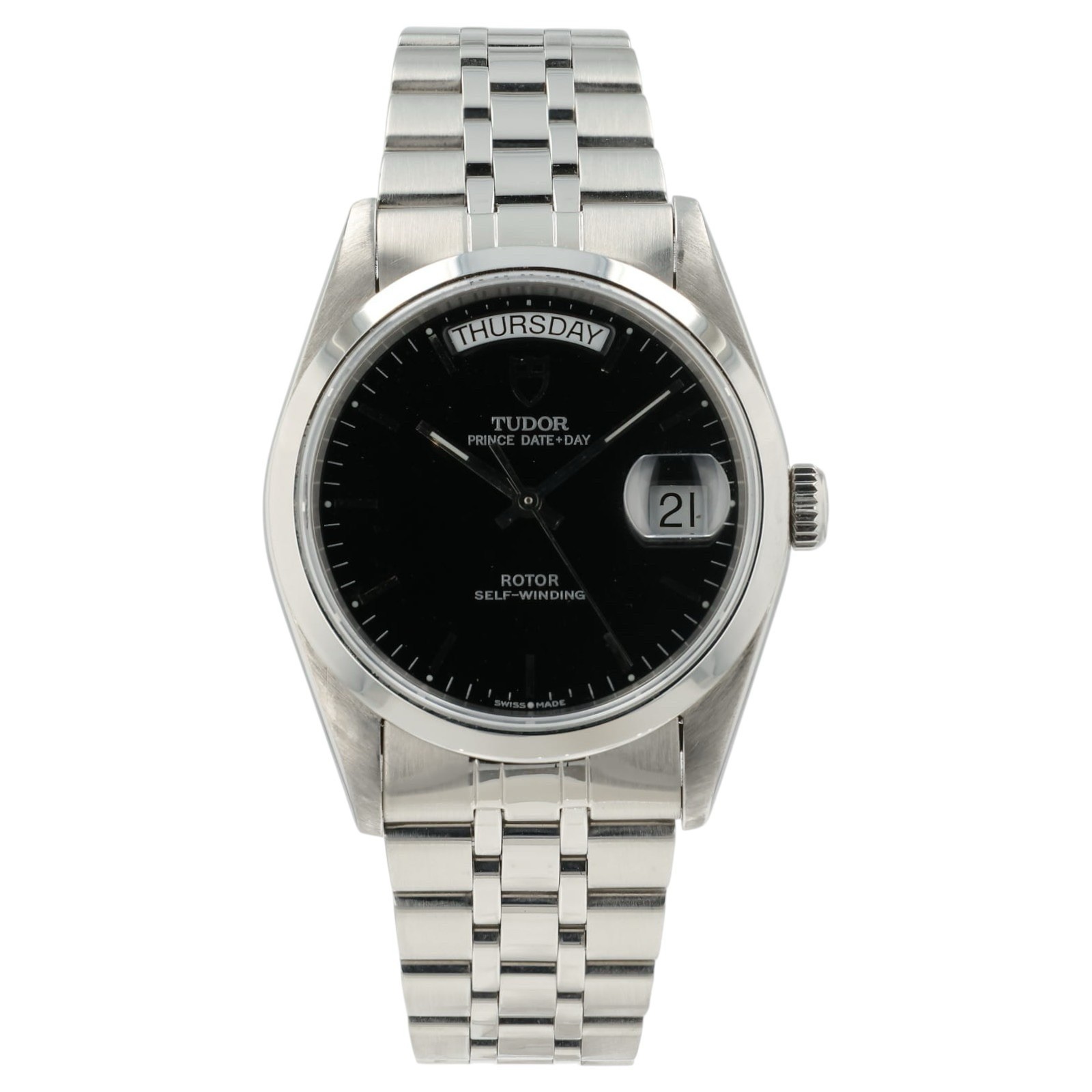 Tudor Prince Date-Day Black Dial Stainless Steel 36mm Automatic Men’s 76200