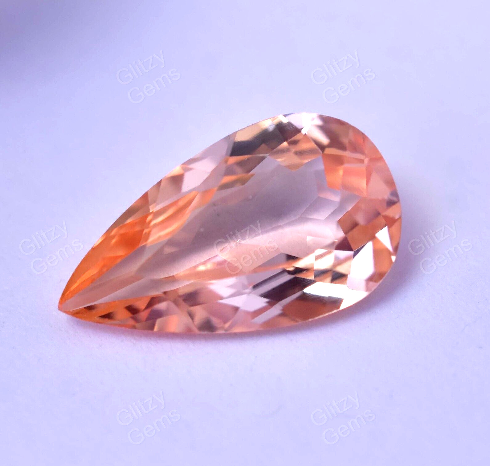 Natural Imperial Topaz 5.20 Ct Pear Certificate Rare Flawless Loose Gemstone