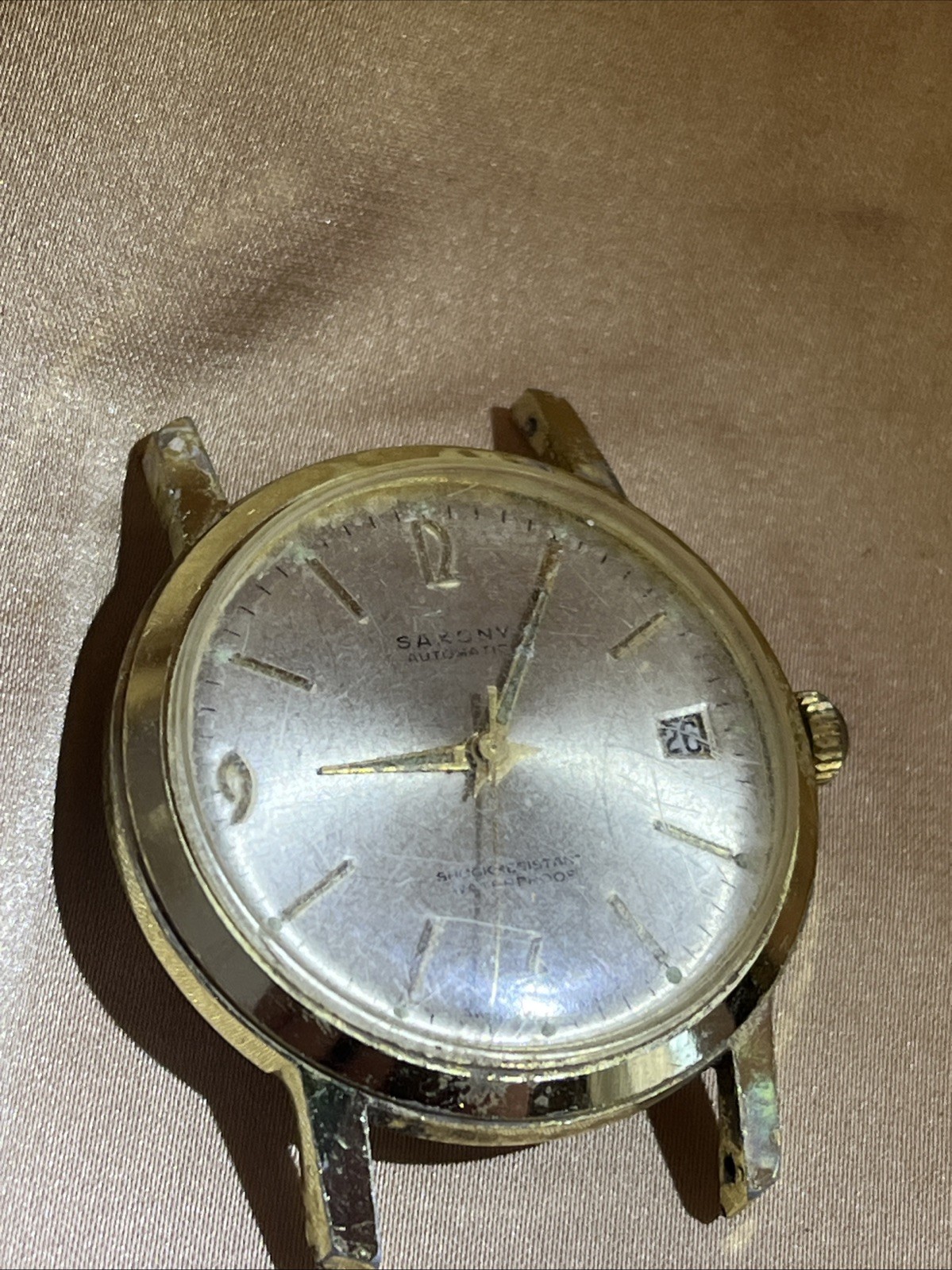 1960s Saxony Watch Co. Automatic Watch – One Jewel – For Parts Not Working
