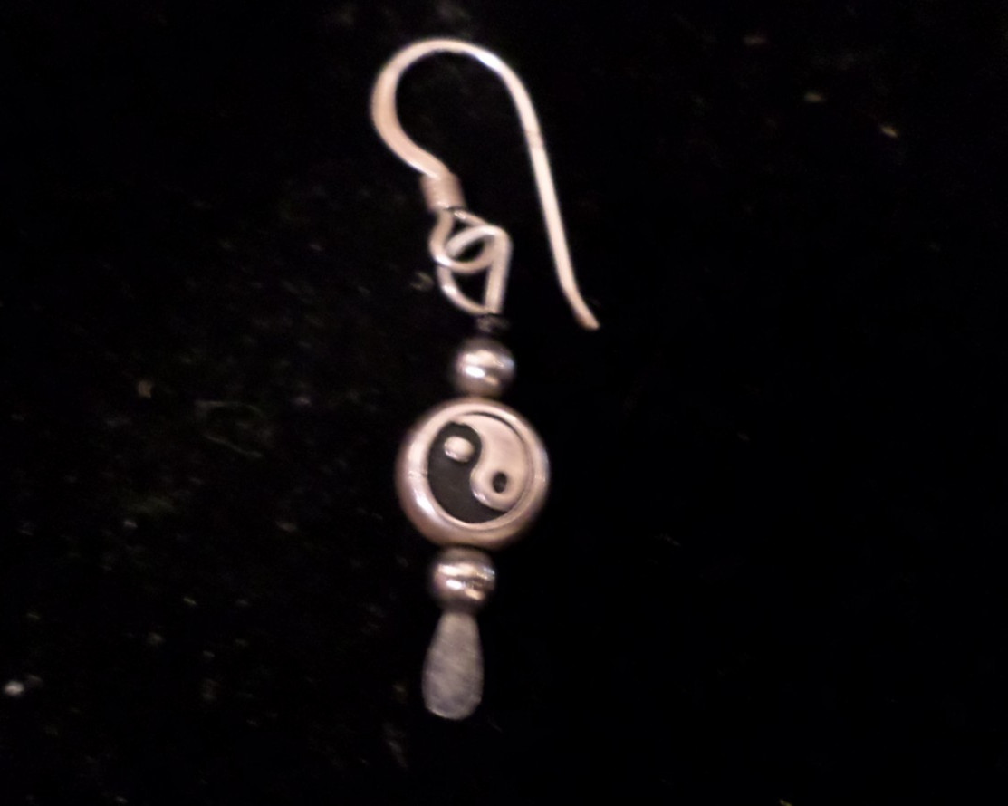 Sterling Silver Yin Yag Earrings