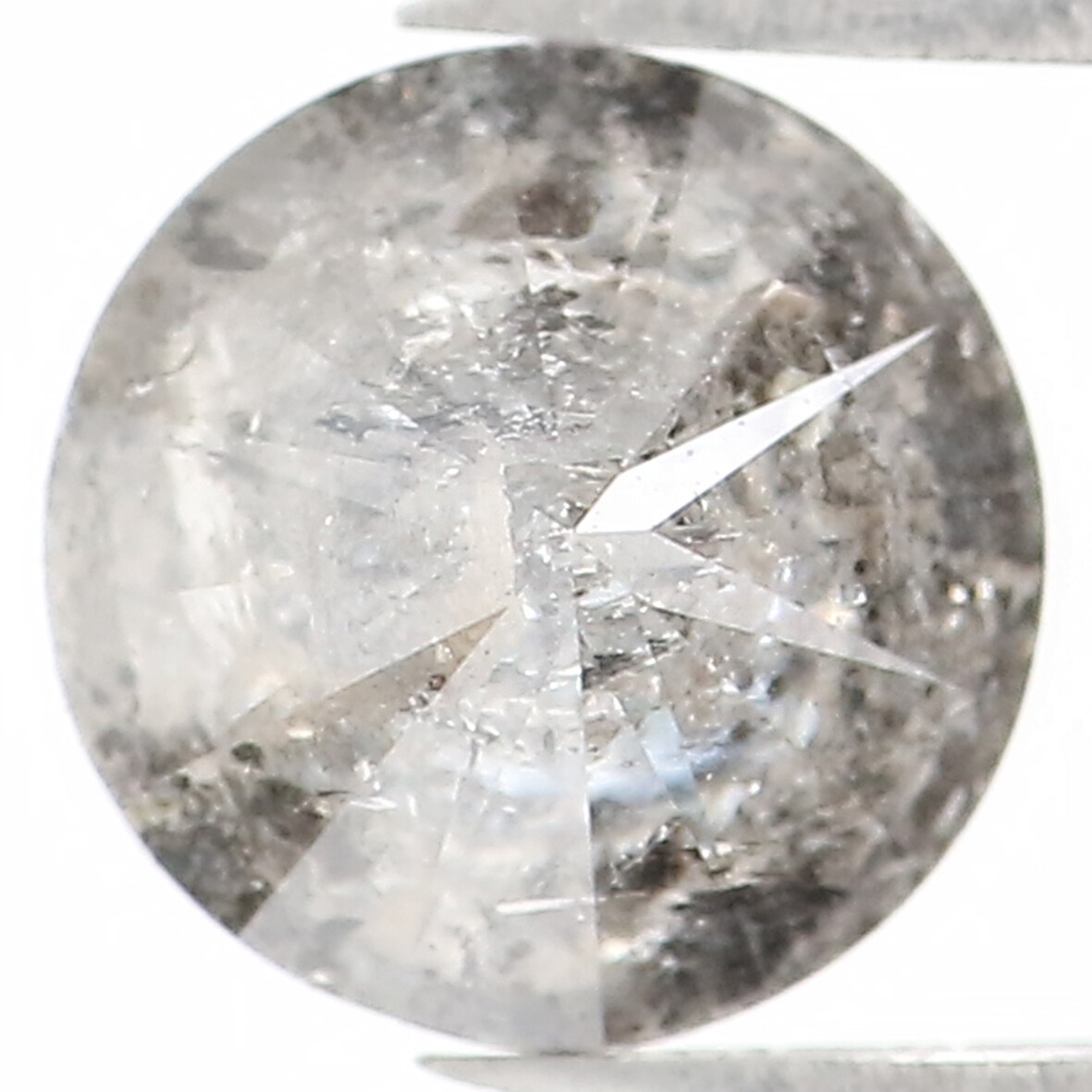1.13 CT Natural Loose Round Shape Diamond 6.40 MM Salt And Pepper Diamond LQ1401