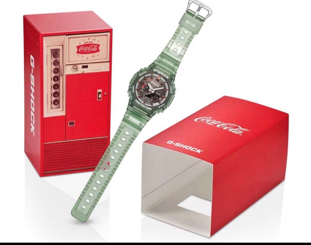 G-SHOCK GA-2100CC-3AJR Coca-Cola 140th Anniversary Green Watch Boxed