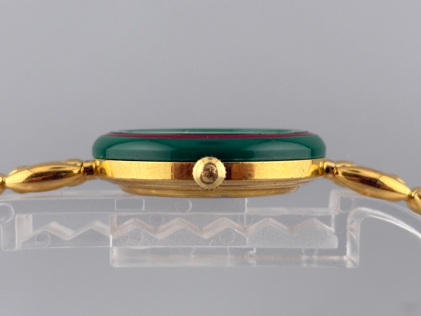 [Very Good+5] Gucci Change Bezel 1200 Gold Serry Line Watch Auth