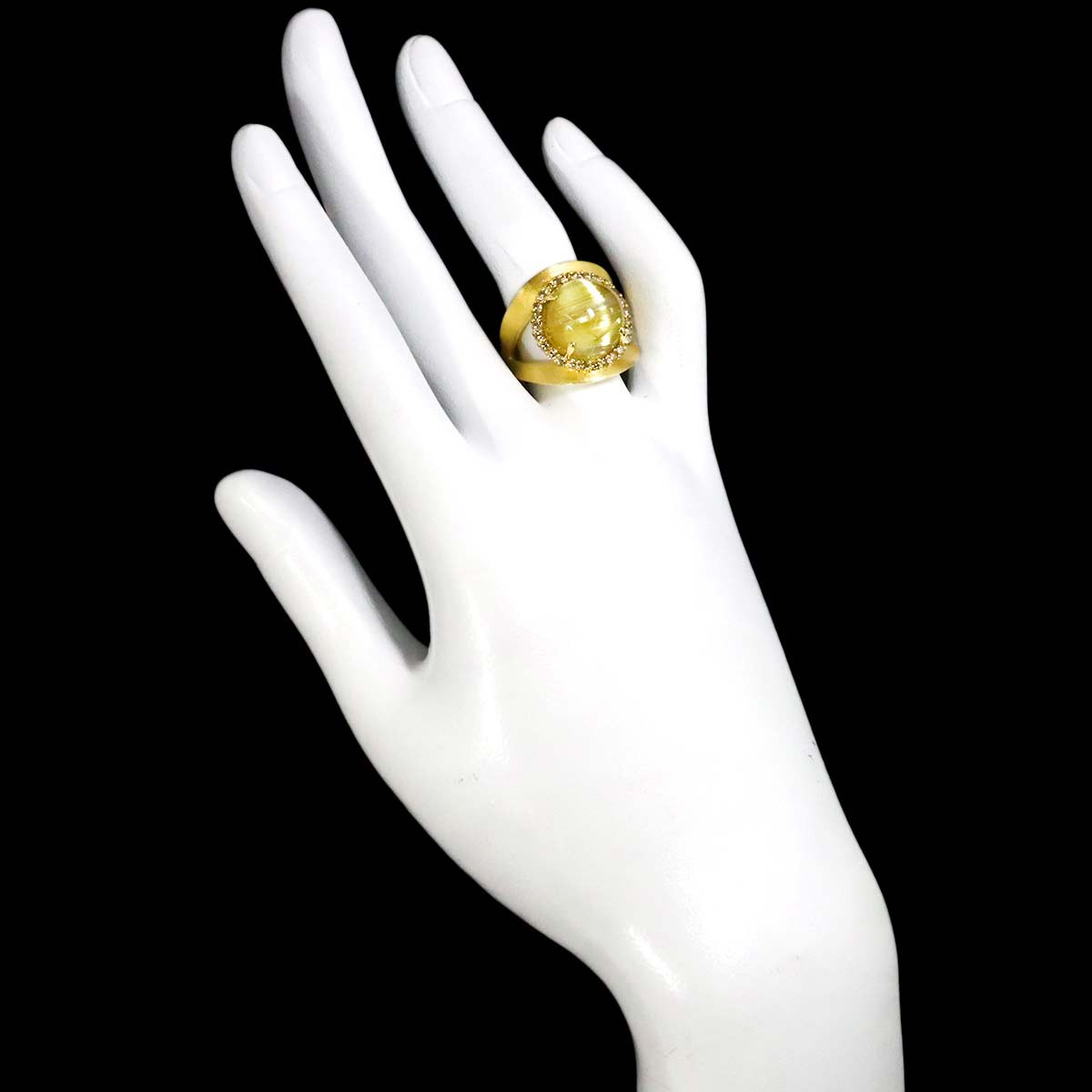 Rutile Quartz 10.00ct Diamond 0.55ct Ring 18K YG Yellow Gold 750 6(US) 90329823