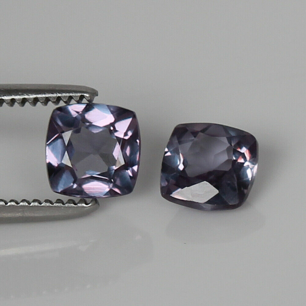7.00mm Pair Natural Loose Gemstone Color Changing Alexandrite 4.30 Ct Square Cut
