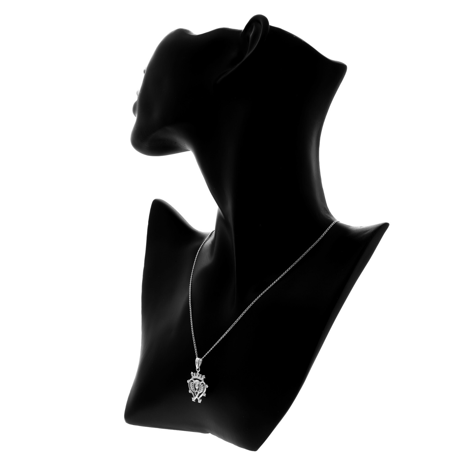 Sterling silver Scottish Luckenbooth pendant necklace with 18″ silver chain