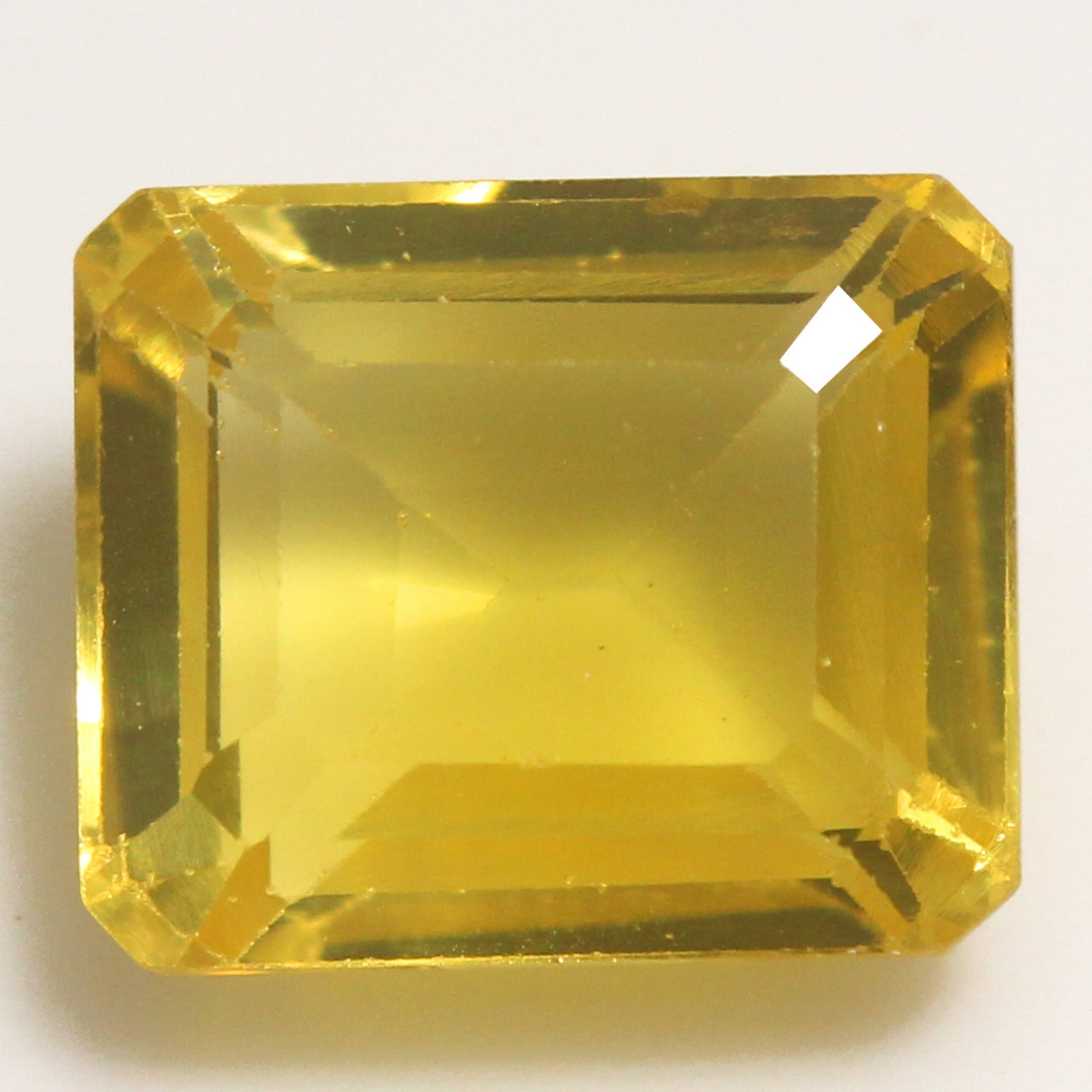 Natural 10.6 Ct Certified Ceylon Yellow Sapphire 13×10 MM Emerald Cut Gemstones